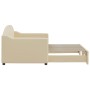 Sofá cama nido tela crema 80x200 cm de vidaXL, Camas y somieres - Ref: Foro24-3197529, Precio: 252,56 €, Descuento: %