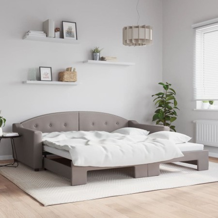 Sofá cama nido tela gris taupe 100x200 cm de vidaXL, Camas y somieres - Ref: Foro24-3197538, Precio: 270,18 €, Descuento: %