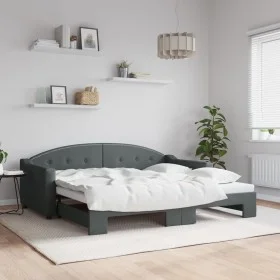 Sofá cama nido tela gris oscuro 90x190 cm de vidaXL, Camas y somieres - Ref: Foro24-3197541, Precio: 241,87 €, Descuento: %