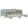 Sofá cama nido terciopelo gris claro 90x190 cm de vidaXL, Camas y somieres - Ref: Foro24-3197076, Precio: 241,13 €, Descuento: %
