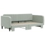 Sofá cama nido terciopelo gris claro 90x190 cm de vidaXL, Camas y somieres - Ref: Foro24-3197076, Precio: 241,13 €, Descuento: %
