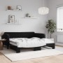 Sofá cama nido terciopelo negro 90x190 cm de vidaXL, Camas y somieres - Ref: Foro24-3197078, Precio: 241,67 €, Descuento: %