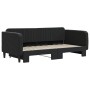 Sofá cama nido terciopelo negro 90x190 cm de vidaXL, Camas y somieres - Ref: Foro24-3197078, Precio: 241,67 €, Descuento: %
