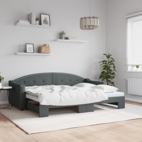 Sofá cama nido tela gris oscuro 80x200 cm de vidaXL, Camas y somieres - Ref: Foro24-3197526, Precio: 250,42 €, Descuento: %