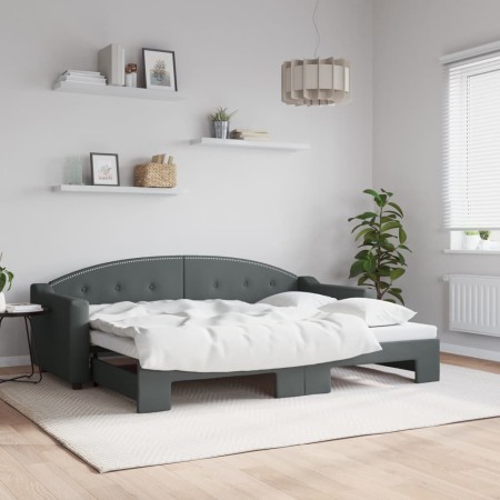 Sofá cama nido tela gris oscuro 80x200 cm de vidaXL, Camas y somieres - Ref: Foro24-3197526, Precio: 250,42 €, Descuento: %