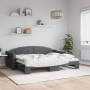 Sofá cama nido tela gris oscuro 80x200 cm de vidaXL, Camas y somieres - Ref: Foro24-3197526, Precio: 250,42 €, Descuento: %