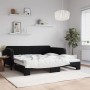 Sofá cama nido terciopelo negro 100x200 cm de vidaXL, Camas y somieres - Ref: Foro24-3197074, Precio: 269,18 €, Descuento: %