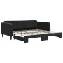 Sofá cama nido terciopelo negro 100x200 cm de vidaXL, Camas y somieres - Ref: Foro24-3197074, Precio: 269,18 €, Descuento: %