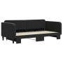 Sofá cama nido terciopelo negro 100x200 cm de vidaXL, Camas y somieres - Ref: Foro24-3197074, Precio: 269,18 €, Descuento: %