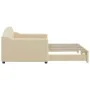 Trundle sofa bed cream fabric 90x200 cm by vidaXL, Beds and slatted bases - Ref: Foro24-3197534, Price: 248,55 €, Discount: %