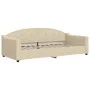 Trundle sofa bed cream fabric 90x200 cm by vidaXL, Beds and slatted bases - Ref: Foro24-3197534, Price: 248,55 €, Discount: %