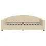 Trundle sofa bed cream fabric 90x200 cm by vidaXL, Beds and slatted bases - Ref: Foro24-3197534, Price: 248,55 €, Discount: %