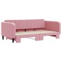 Sofá cama nido terciopelo rosa 100x200 cm de vidaXL, Camas y somieres - Ref: Foro24-3197073, Precio: 262,35 €, Descuento: %
