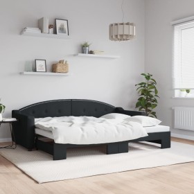 Sofá cama nido tela negro 80x200 cm de vidaXL, Camas y somieres - Ref: Foro24-3197527, Precio: 250,81 €, Descuento: %