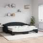 Sofá cama nido tela negro 80x200 cm de vidaXL, Camas y somieres - Ref: Foro24-3197527, Precio: 250,81 €, Descuento: %