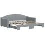 Sofá cama nido tela gris claro 90x190 cm de vidaXL, Camas y somieres - Ref: Foro24-3197540, Precio: 247,45 €, Descuento: %