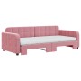 Sofá cama nido con colchón terciopelo rosa 90x200 cm de vidaXL, Camas y somieres - Ref: Foro24-3196956, Precio: 511,65 €, Des...
