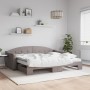 Sofá cama nido con colchón tela gris taupe 90x200 cm de vidaXL, Camas y somieres - Ref: Foro24-3197551, Precio: 440,03 €, Des...