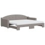 Sofá cama nido con colchón tela gris taupe 90x200 cm de vidaXL, Camas y somieres - Ref: Foro24-3197551, Precio: 440,03 €, Des...