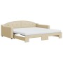 Sofá cama nido con colchón tela crema 100x200 cm de vidaXL, Camas y somieres - Ref: Foro24-3197557, Precio: 433,12 €, Descuen...