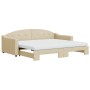 Sofá cama nido con colchón tela crema 90x200 cm de vidaXL, Camas y somieres - Ref: Foro24-3197552, Precio: 440,44 €, Descuent...