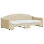Sofá cama nido con colchón tela crema 90x200 cm de vidaXL, Camas y somieres - Ref: Foro24-3197552, Precio: 440,44 €, Descuent...