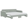 Sofá cama nido con colchón terciopelo gris claro 90x190 cm de vidaXL, Camas y somieres - Ref: Foro24-3196966, Precio: 411,00 ...