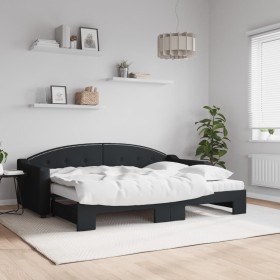 Sofá cama nido con colchón tela negro 80x200 cm de vidaXL, Camas y somieres - Ref: Foro24-3197545, Precio: 420,27 €, Descuent...