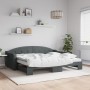 Sofá cama nido con colchón tela gris oscuro 90x200 cm de vidaXL, Camas y somieres - Ref: Foro24-3197549, Precio: 425,16 €, De...