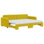 Sofá cama nido con cajones terciopelo amarillo 80x200 cm de vidaXL, Camas y somieres - Ref: Foro24-3196951, Precio: 410,58 €,...
