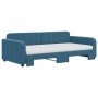 Sofá cama nido con colchón terciopelo azul 100x200 cm de vidaXL, Camas y somieres - Ref: Foro24-3196959, Precio: 435,35 €, De...