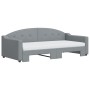 Sofá cama nido con colchón tela gris claro 90x190 cm de vidaXL, Camas y somieres - Ref: Foro24-3197558, Precio: 416,23 €, Des...