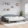 Sofá cama nido con colchón tela gris claro 90x200 cm de vidaXL, Camas y somieres - Ref: Foro24-3197548, Precio: 442,38 €, Des...