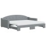 Sofá cama nido con colchón tela gris claro 90x200 cm de vidaXL, Camas y somieres - Ref: Foro24-3197548, Precio: 442,38 €, Des...
