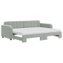 Sofá cama nido con colchón terciopelo gris claro 80x200 cm de vidaXL, Camas y somieres - Ref: Foro24-3196946, Precio: 472,02 ...