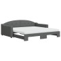 Sofá cama nido con colchón tela gris oscuro 100x200 cm de vidaXL, Camas y somieres - Ref: Foro24-3197554, Precio: 436,11 €, D...
