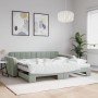 Sofá cama nido con colchón terciopelo gris claro 90x200 cm de vidaXL, Camas y somieres - Ref: Foro24-3196953, Precio: 441,86 ...