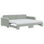 Sofá cama nido con colchón terciopelo gris claro 90x200 cm de vidaXL, Camas y somieres - Ref: Foro24-3196953, Precio: 441,86 ...