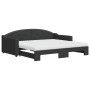 Sofá cama nido con colchón tela negro 90x190 cm de vidaXL, Camas y somieres - Ref: Foro24-3197560, Precio: 416,93 €, Descuent...