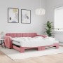 Sofá cama nido con colchón terciopelo rosa 100x200 cm de vidaXL, Camas y somieres - Ref: Foro24-3196963, Precio: 448,86 €, De...