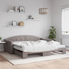 Sofá cama nido con colchón tela gris taupe 100x200 cm de vidaXL, Camas y somieres - Ref: Foro24-3197556, Precio: 443,14 €, De...