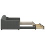 Sofá cama nido con cajones tela gris oscuro 90x190 cm de vidaXL, Camas y somieres - Ref: Foro24-3197577, Precio: 285,54 €, De...