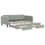 Sofá cama nido con cajones terciopelo gris claro 100x200 cm de vidaXL, Camas y somieres - Ref: Foro24-3197118, Precio: 303,11...