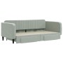Sofá cama nido con cajones terciopelo gris claro 100x200 cm de vidaXL, Camas y somieres - Ref: Foro24-3197118, Precio: 303,11...