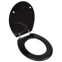 Asiento inodoro WC MDF tapa diseño negro de vidaXL, Asientos de inodoros y bidés - Ref: Foro24-140802, Precio: 39,83 €, Descu...