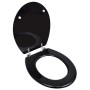 Asiento inodoro WC MDF tapa diseño negro de vidaXL, Asientos de inodoros y bidés - Ref: Foro24-140802, Precio: 35,59 €, Descu...