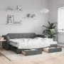 Trundle sofa bed with drawers dark gray fabric 90x190 cm by vidaXL, Beds and slatted bases - Ref: Foro24-3197681, Price: 290,...