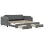 Trundle sofa bed with drawers dark gray fabric 90x190 cm by vidaXL, Beds and slatted bases - Ref: Foro24-3197681, Price: 290,...