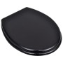 Asiento inodoro WC MDF tapa diseño negro de vidaXL, Asientos de inodoros y bidés - Ref: Foro24-140802, Precio: 35,59 €, Descu...
