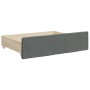 Sofá cama nido con cajones tela gris oscuro 90x190 cm de vidaXL, Camas y somieres - Ref: Foro24-3197681, Precio: 294,90 €, De...